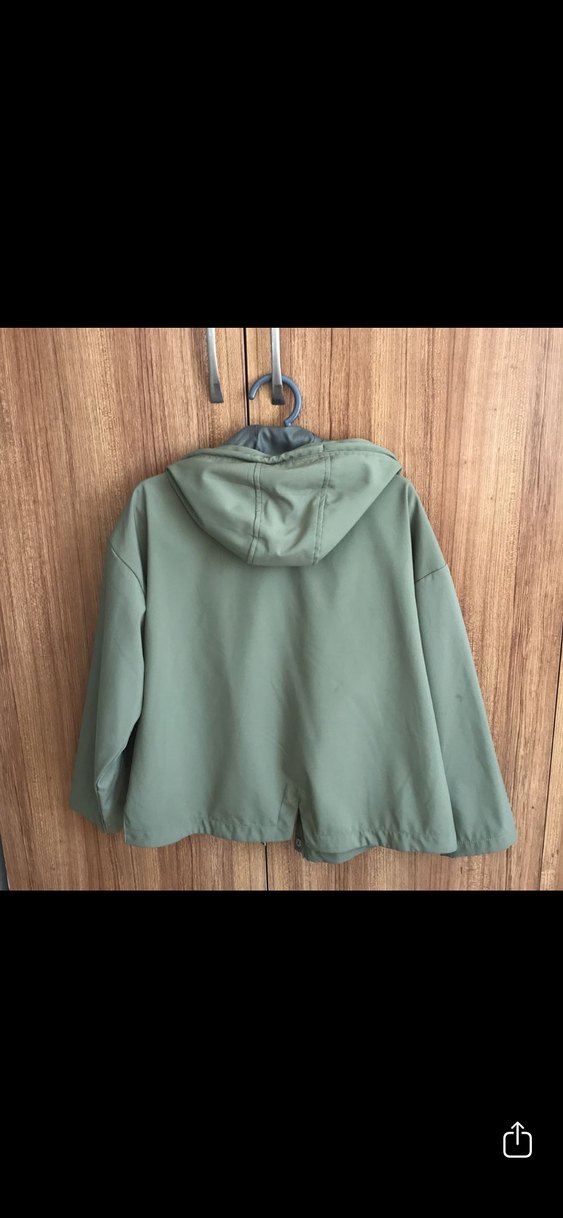 Düğmeli Haki Kadın Mini Ceket - Görsel 2