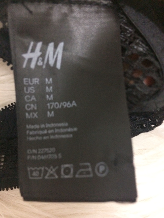 m Beden siyah Renk H&M Balensiz Bralet