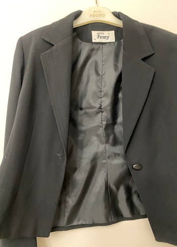 Femy Siyah Mini Kadın Blazer Ceket - Görsel 5