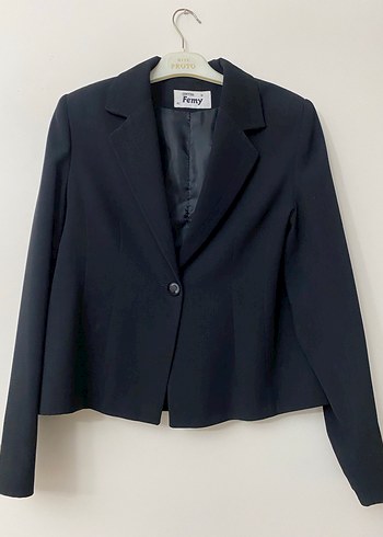 Femy Siyah Mini Kadın Blazer Ceket - Görsel 6