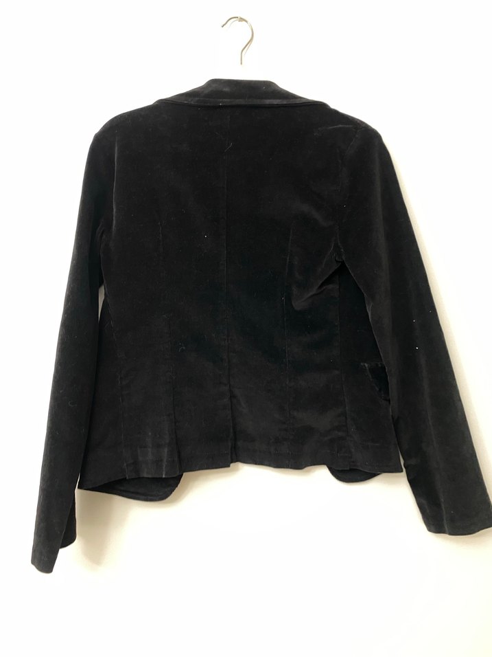 Siyah Süet Düğmeli Kadın Blazer Ceket - Görsel 5