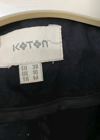 Düğmeli Siyah Kadın Keten Blazer Ceket - Görsel 3