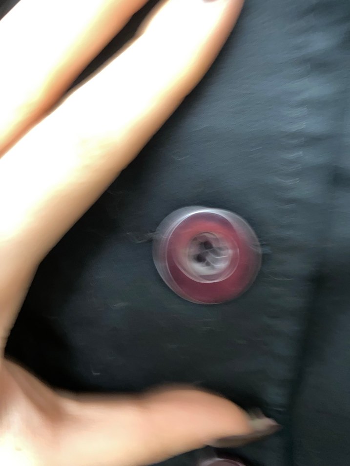 Düğmeli Siyah Kadın Keten Blazer Ceket - Görsel 4