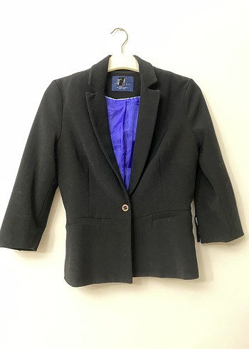 Siyah Düğmeli Kadın Blazer Ceket - Görsel 2