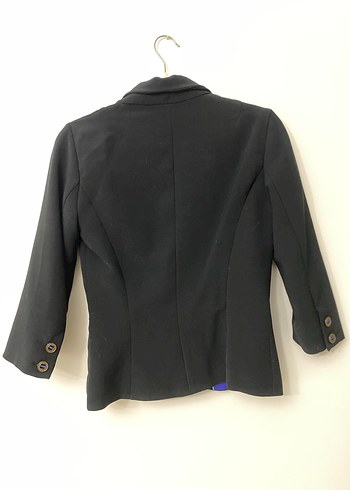 Siyah Düğmeli Kadın Blazer Ceket - Görsel 4