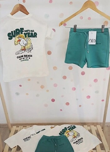 ZARA CALM BEACH T-SHİRT ŞORT TAKİM