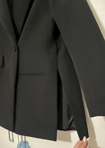 Diğer Kadın Siyah Tek Düğmeli Blazer Ceket