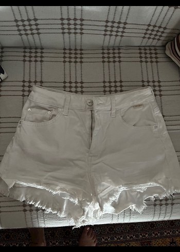 Mavi marka Beyaz Mini Pamuklu Kadın Kot Şort