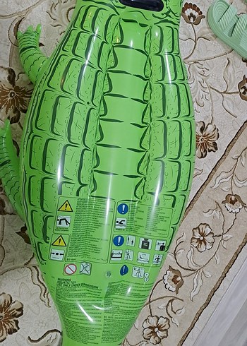 Renkli Yeşil Şişme Timsah Su Oyuncağı - Görsel 2