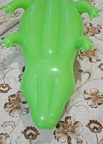 Renkli Yeşil Şişme Timsah Su Oyuncağı - Görsel 4