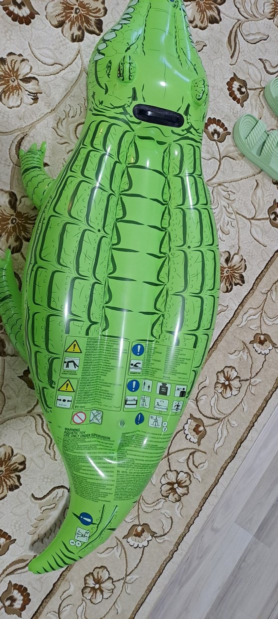 Renkli Yeşil Şişme Timsah Su Oyuncağı - Görsel 2