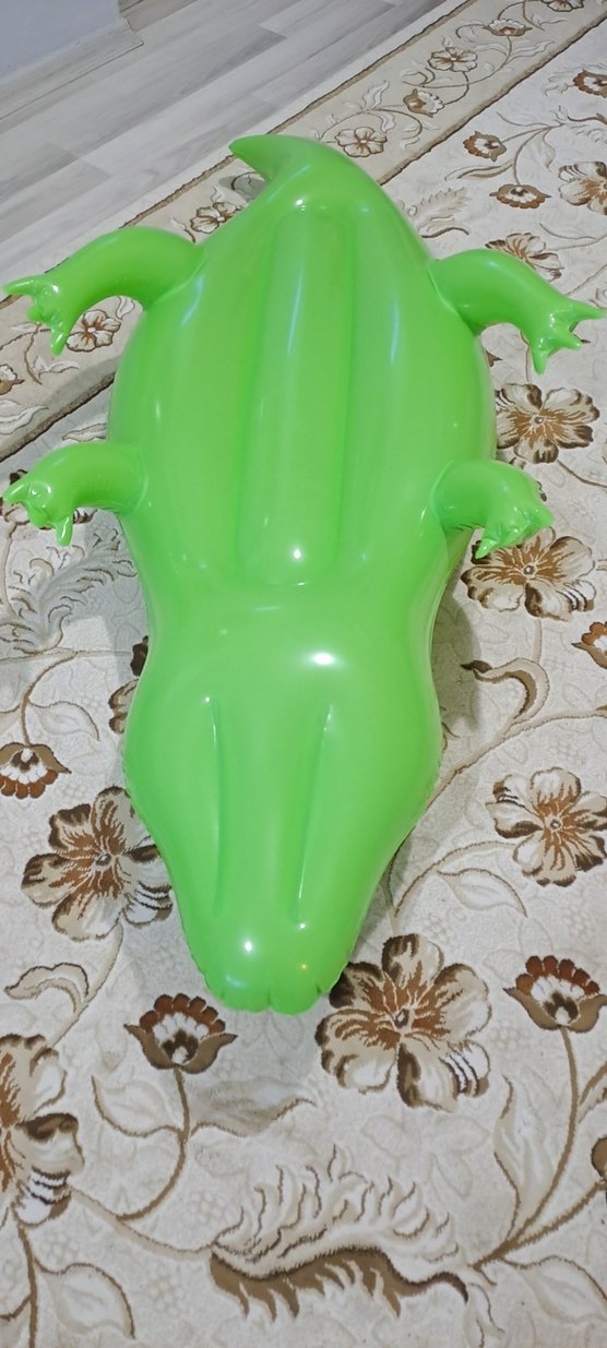 Renkli Yeşil Şişme Timsah Su Oyuncağı - Görsel 4