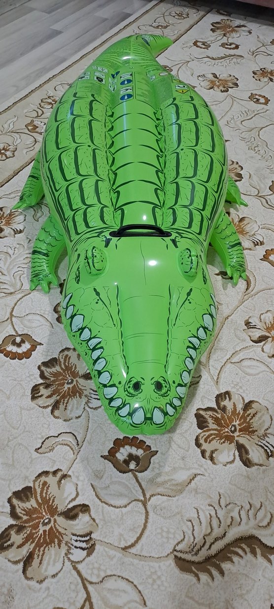 Renkli Yeşil Şişme Timsah Su Oyuncağı - Görsel 3