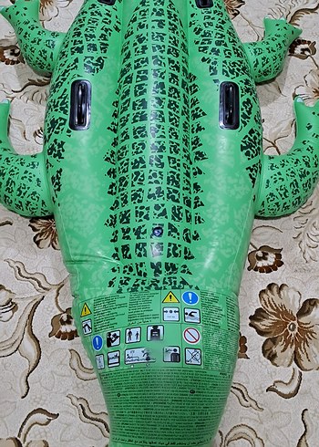 Yeşil Timsah Figürlü deniz yatağı - Görsel 4