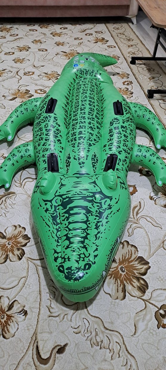 Yeşil Timsah Figürlü deniz yatağı - Görsel 2