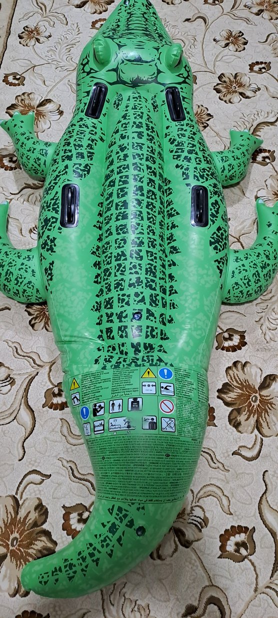 Yeşil Timsah Figürlü deniz yatağı - Görsel 4