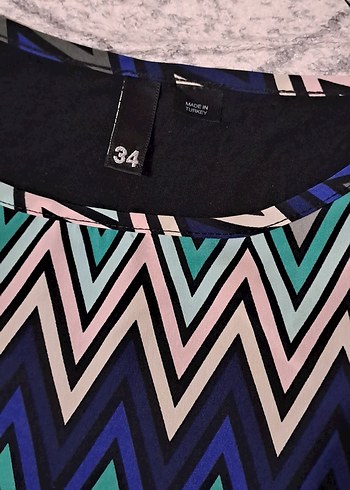 Mavi Bol Kesim Bohem Kadın Pantolon ve - Görsel 3