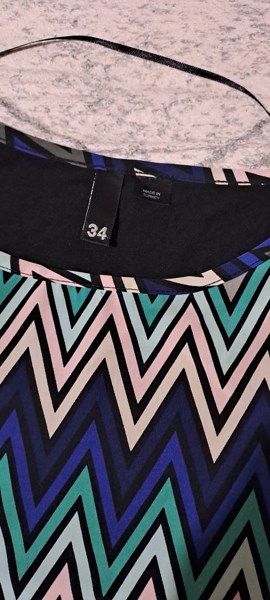 Mavi Bol Kesim Bohem Kadın Pantolon ve - Görsel 3