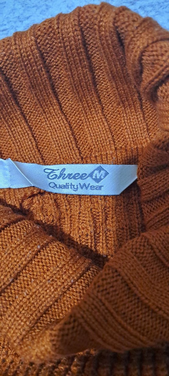 Kahverengi Boğazlı Triko Kadın Kazak - Görsel 3