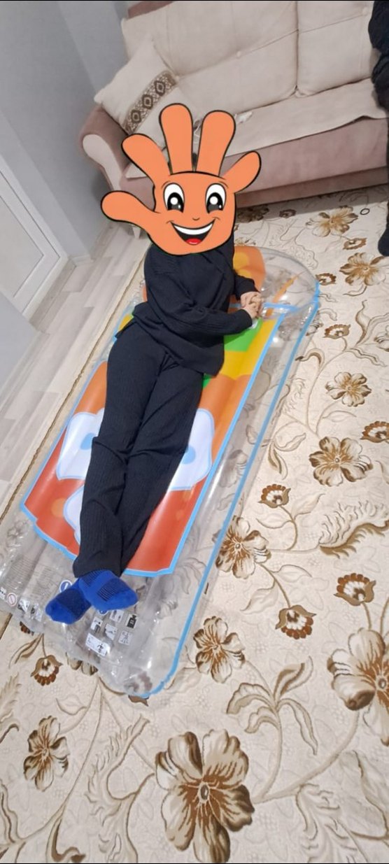 Renkli Turuncu Çocuk Şişme Plaj Matı - Görsel 4