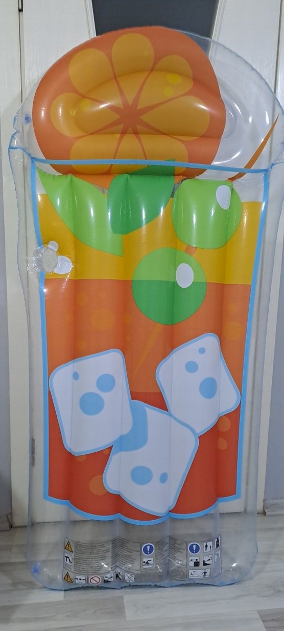 Renkli Turuncu Çocuk Şişme Plaj Matı - Görsel 2