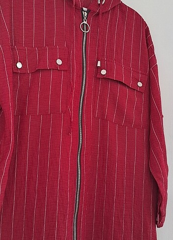 l Beden bordo Renk Yazlık tunik