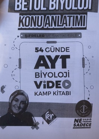 54 Günde AYT Biyoloji Video Kamp Kitabı