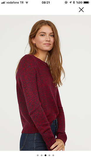s Beden bordo Renk H&M marka az kullanılmış temiz kazak