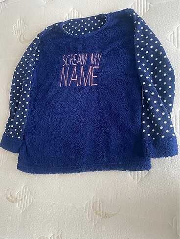 Puantiyeli kadın polar peluş pijama