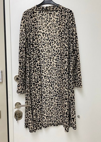 universal Beden çeşitli Renk Leopar Desenli Midi Kimono