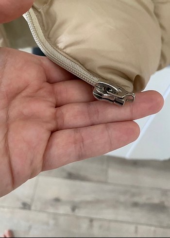 Zara Kadın Bej Midi Kışlık Kürklü Mont