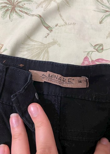 Siyah Düğmeli Kadın Midi Kot Etek - Görsel 3