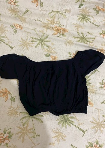 Kadın Siyah Crop Bluz - Görsel 3