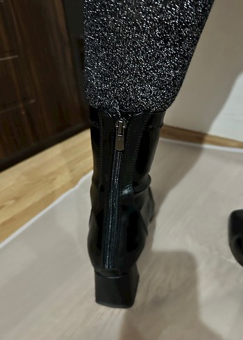 Siyah Stiletto Topuklu Kadın Bot - Görsel 6