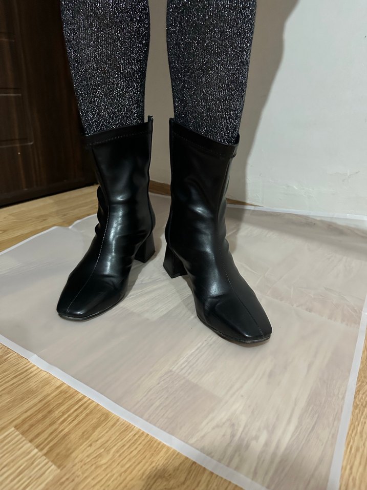 Siyah Stiletto Topuklu Kadın Bot - Görsel 3