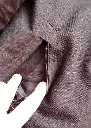 Erkek  Siyah Kapüşonlu Fermuarlı Ceket - Görsel 6