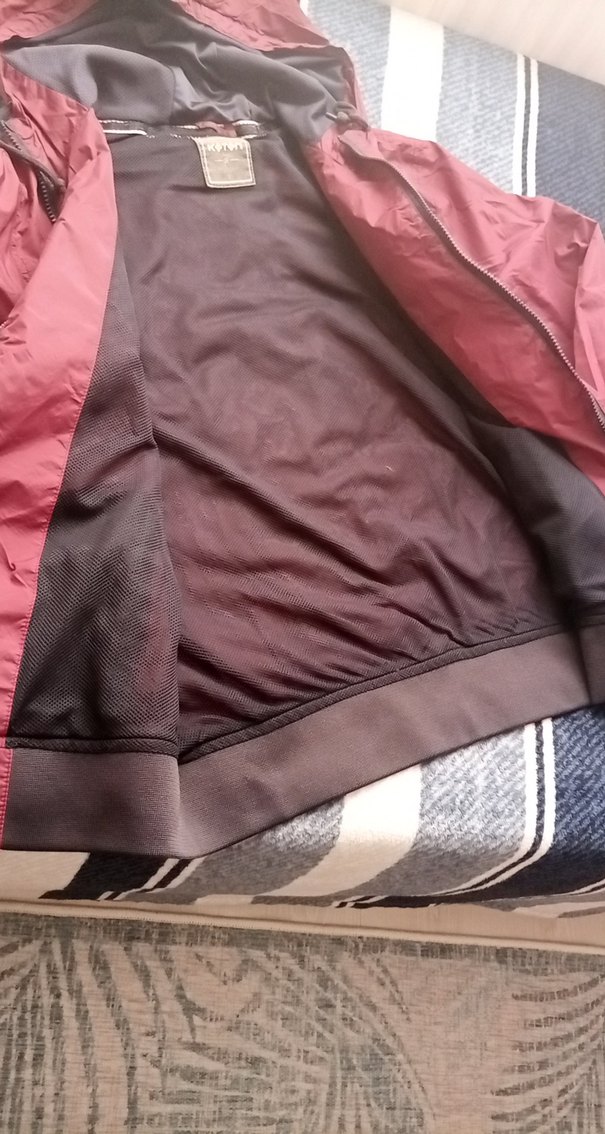 Bordo Kapüşonlu Fermuarlı erkek Ceket - Görsel 4