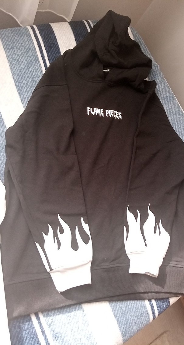 Kapüşonlu Uzun Kollu Baskılı Sweatshirt - Görsel 3