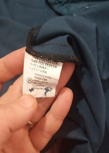 Kemerli Lacivert Kadın Trençkot - Görsel 9