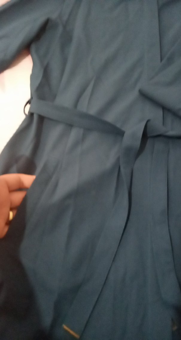 Kemerli Lacivert Kadın Trençkot - Görsel 5