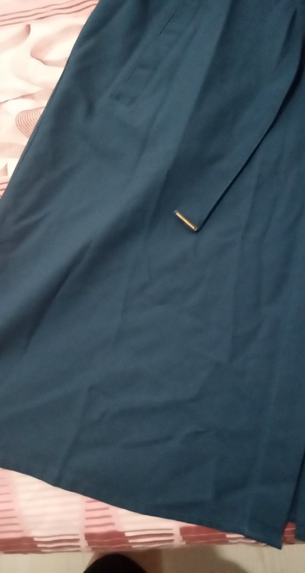 Kemerli Lacivert Kadın Trençkot - Görsel 4