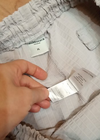 Bej Bol Kesim Keten Pantolon - Görsel 5