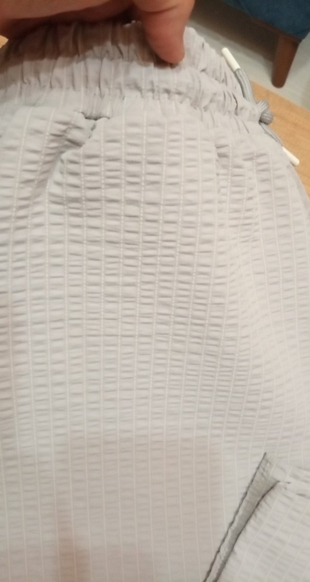 Bej Bol Kesim Keten Pantolon - Görsel 3