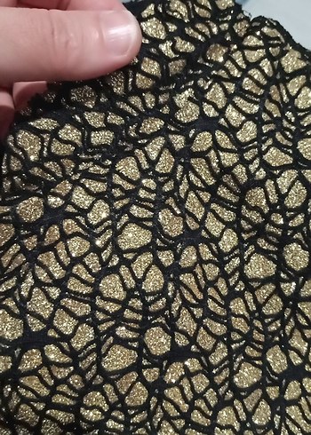 Uzun Kollu Altın Renk Drapeli Uzun Abiye Elbise - Görsel 14