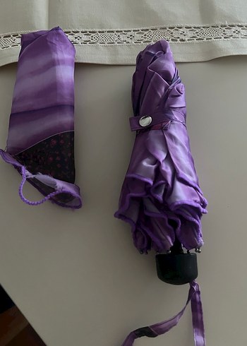 Mor Pilili Kadın Şemsiye - Görsel 5