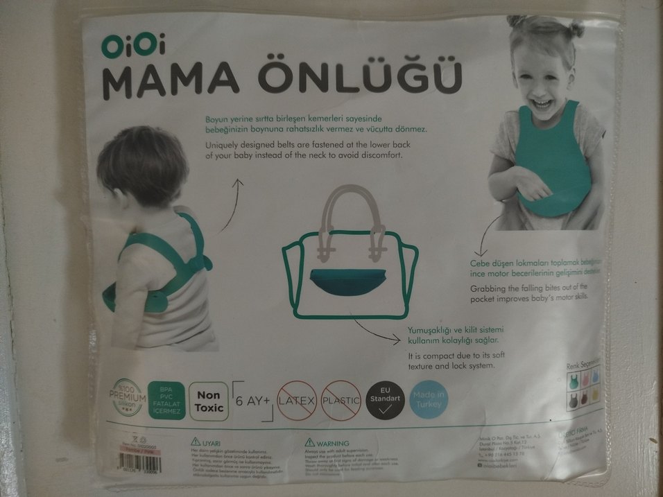oioi pembe Bebek Mama Önlüğü - Görsel 4