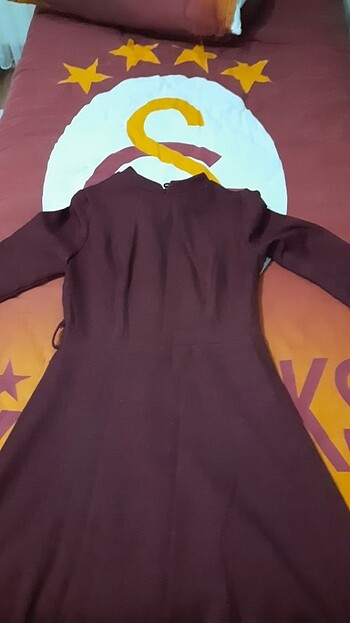 Bordo elbise - Görsel 5