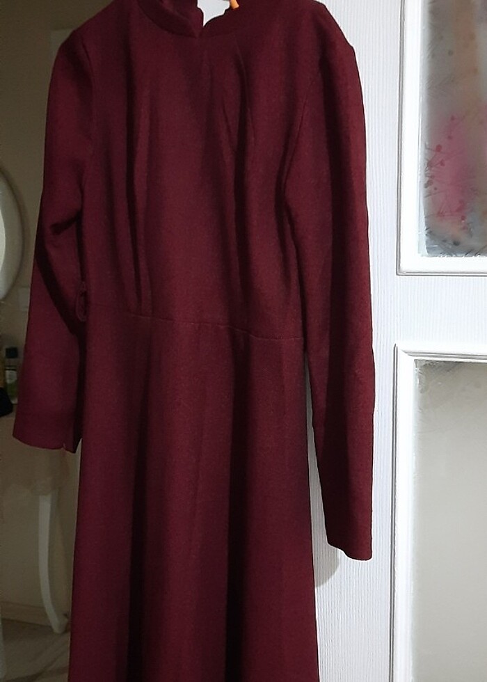 Bordo elbise - Görsel 2