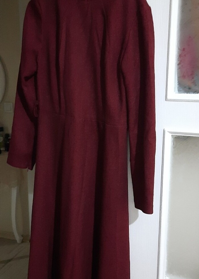 Bordo elbise - Görsel 3