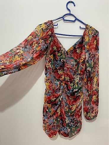 Zara Çiçekli mini elbise